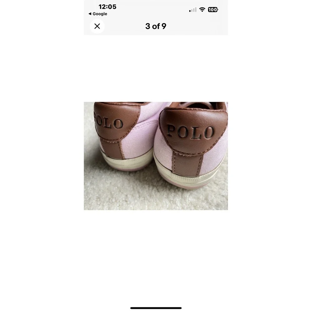 Polo Ralph Lauren‎ Canvas Boat Shoes Pink Size 8.5B